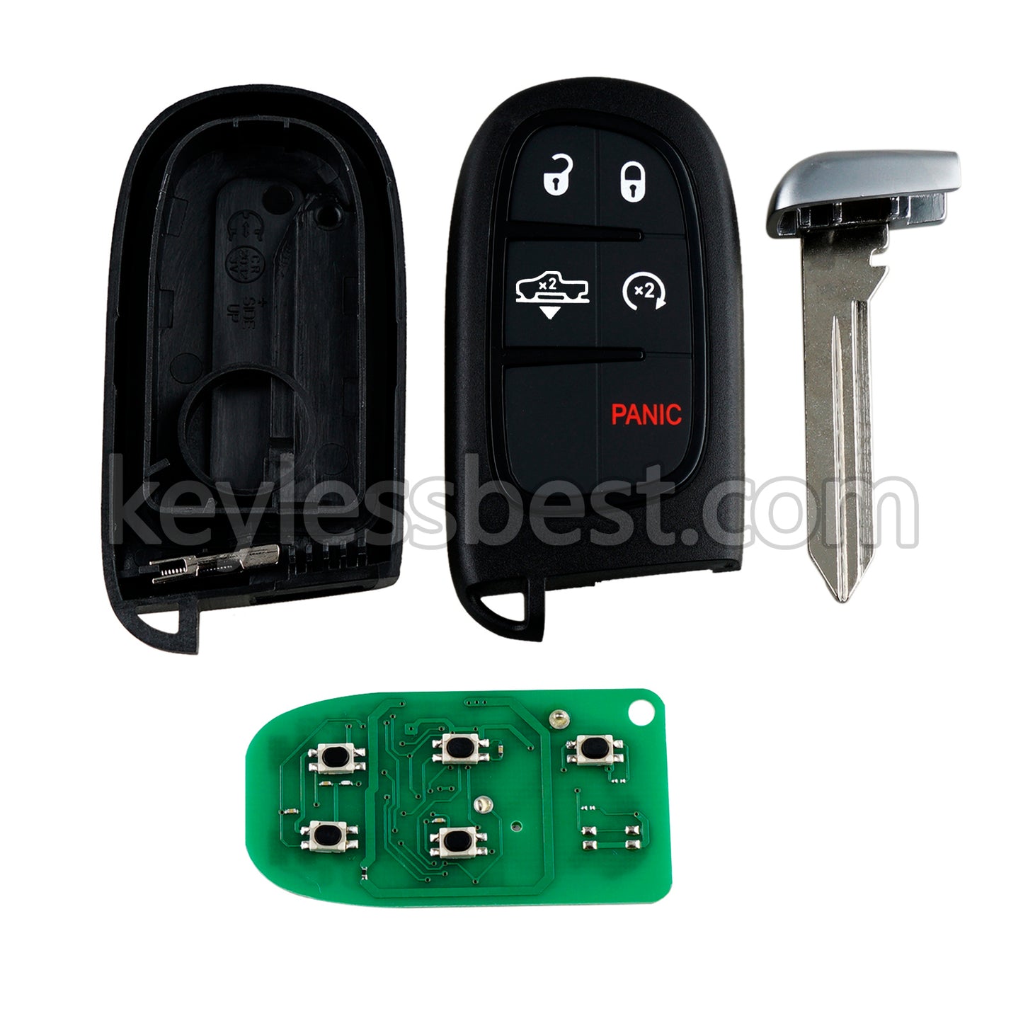 2013-2019 Dodge Ram 1500 2500 3500 / 5 Buttons Remote Key / GQ4-54T / 433MHz