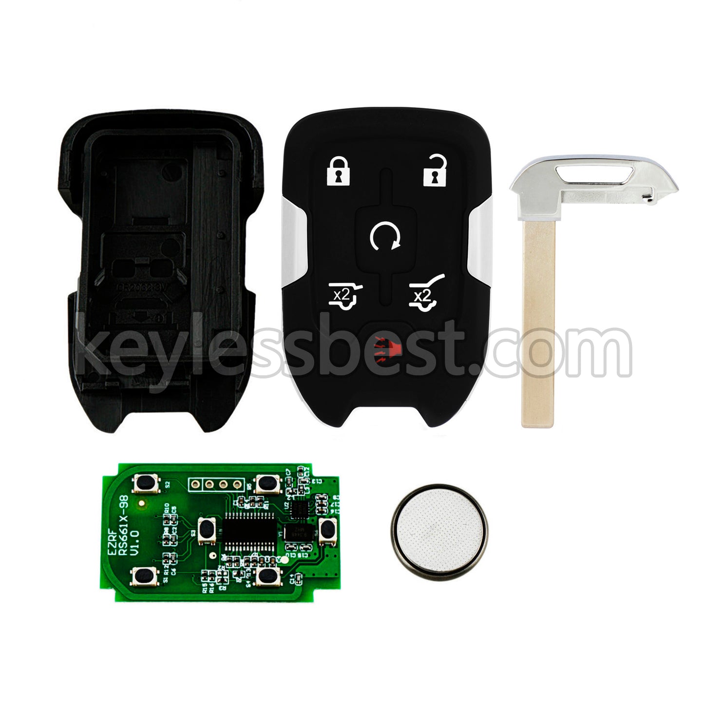 2015-2021 Chevrolet Suburban Tahoe / 6 Buttons Remote Key / HYQ1EA / 433MHz