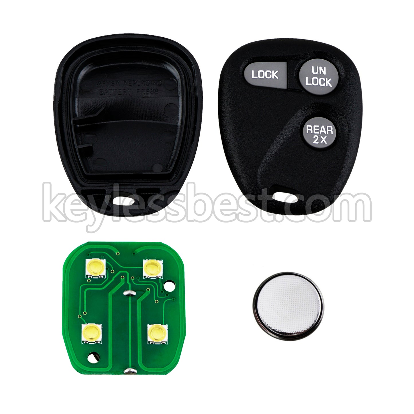1996-2000 Chevrolet Astro Blazer Suburban Tahoe GMC Jimmy Safari Yukon / 3 Buttons Remote Key / AB01502T / 315MHz