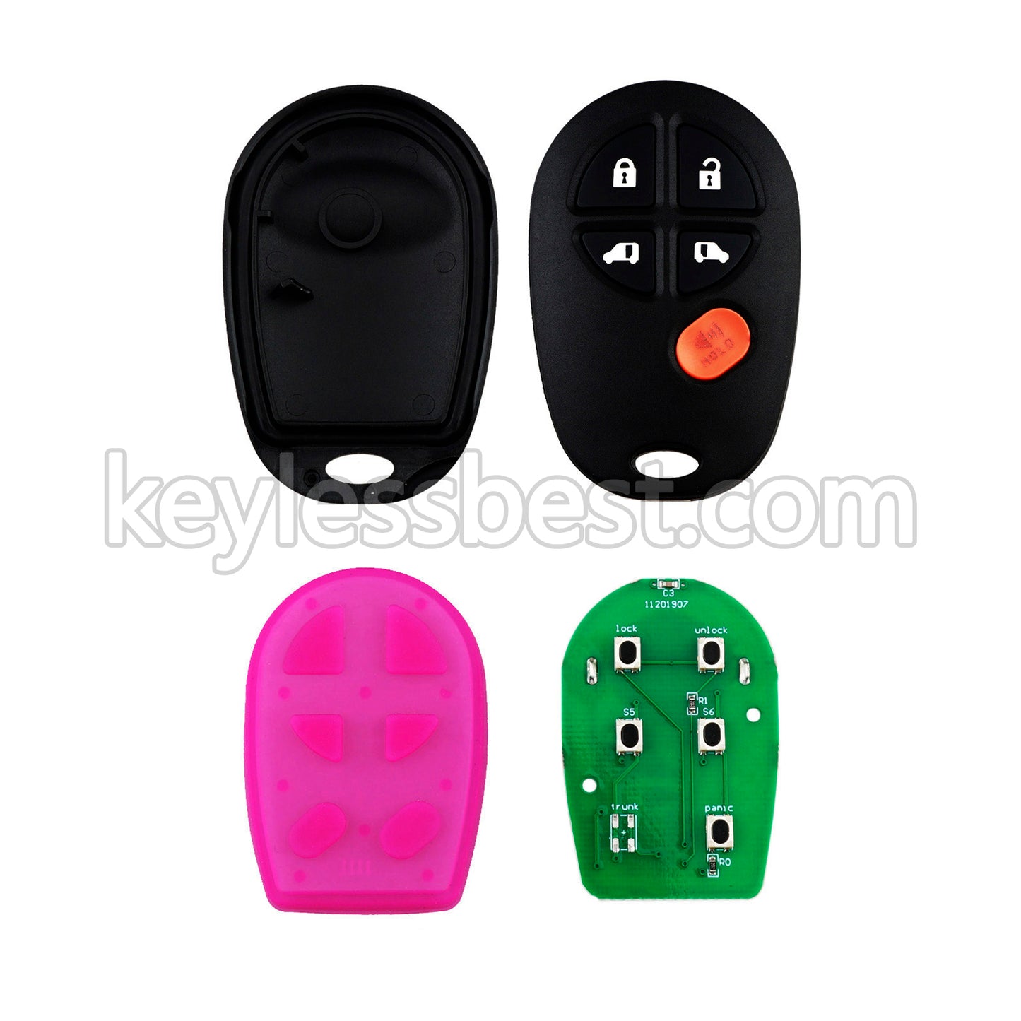 2004 - 2020 Toyota Sienna / 5 Buttons Remote Key / GQ43VT20T / 315MHz